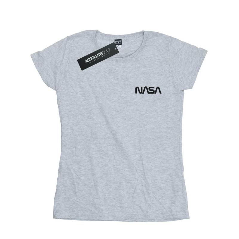 Modern Logo Chest Tshirt Damen Grau M von Nasa