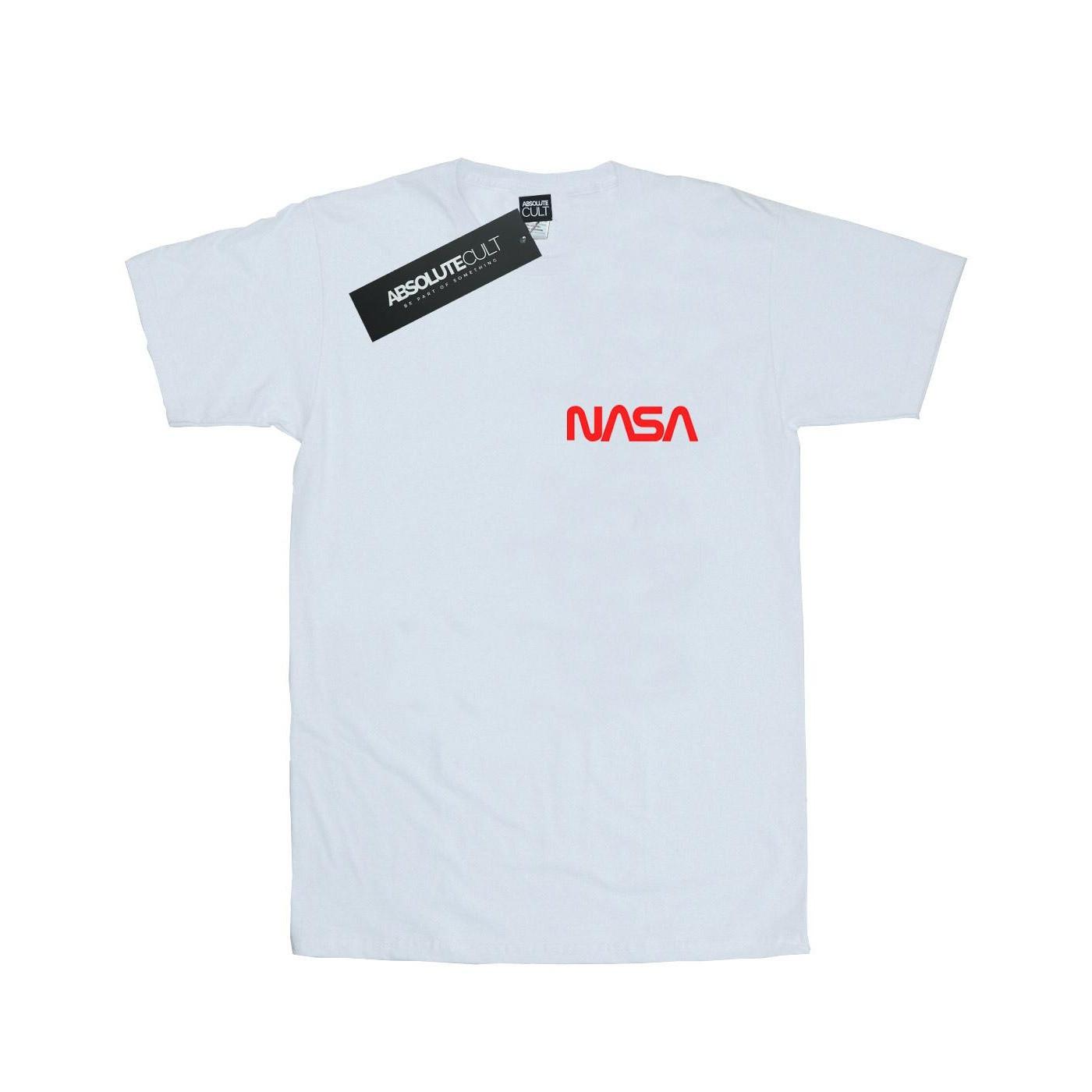 Modern Logo Chest Tshirt Herren Weiss M von Nasa