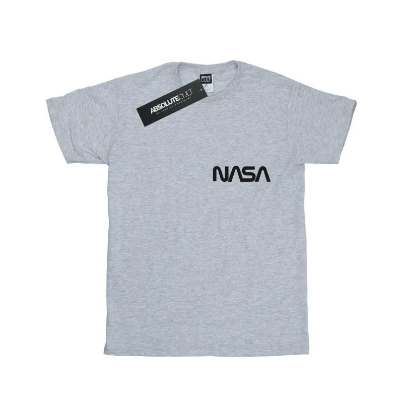 Modern Logo Chest Tshirt Jungen Grau 152-158 von Nasa