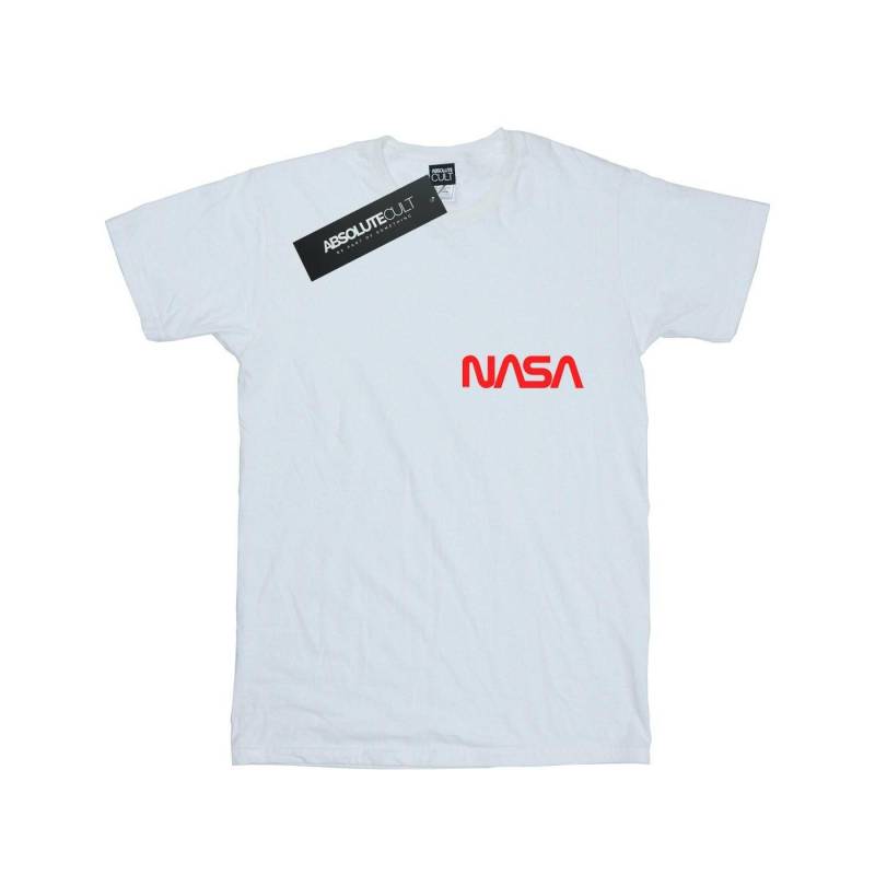 Modern Logo Chest Tshirt Jungen Weiss 140/146 von Nasa