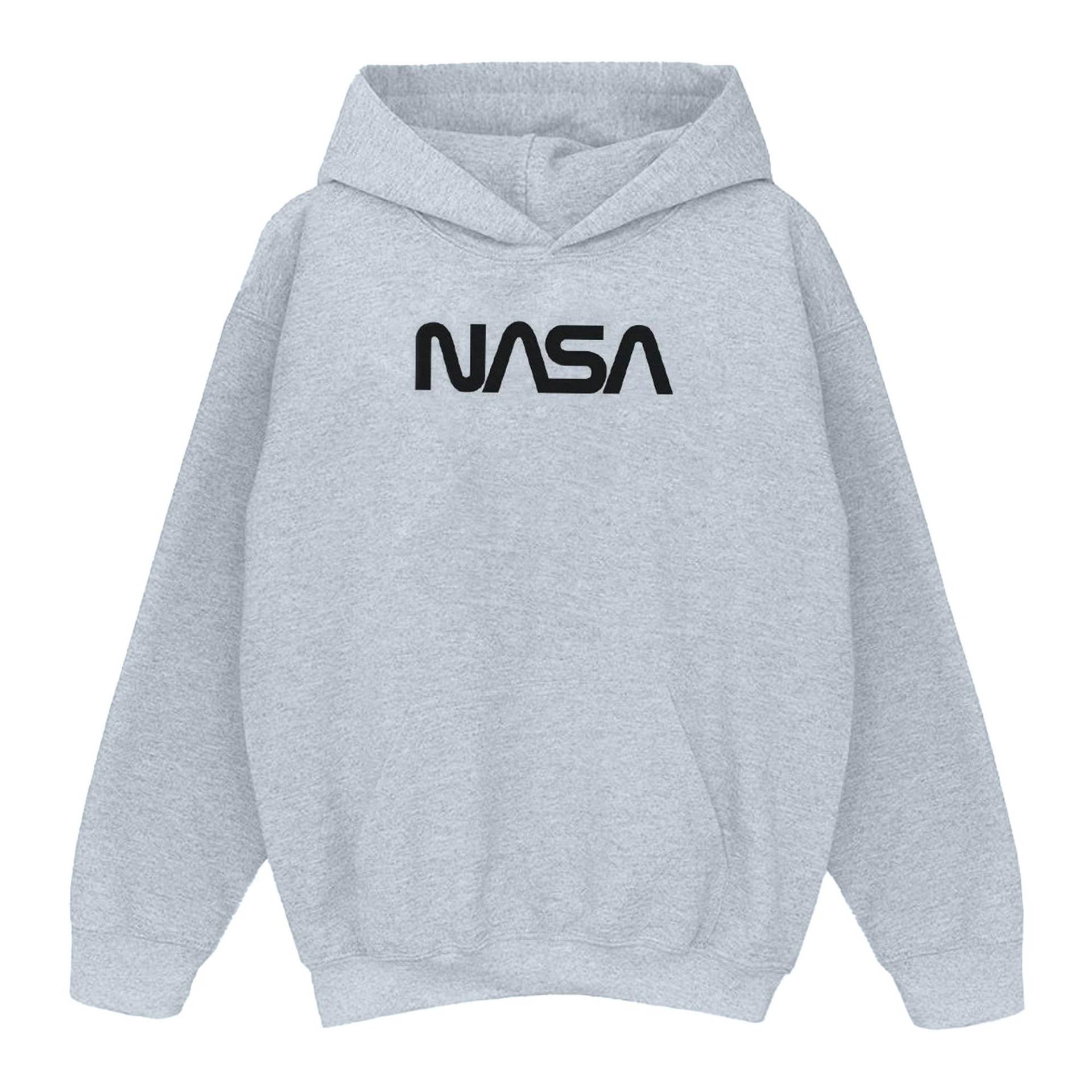 Modern Logo Kapuzenpullover Jungen Grau 128 von Nasa