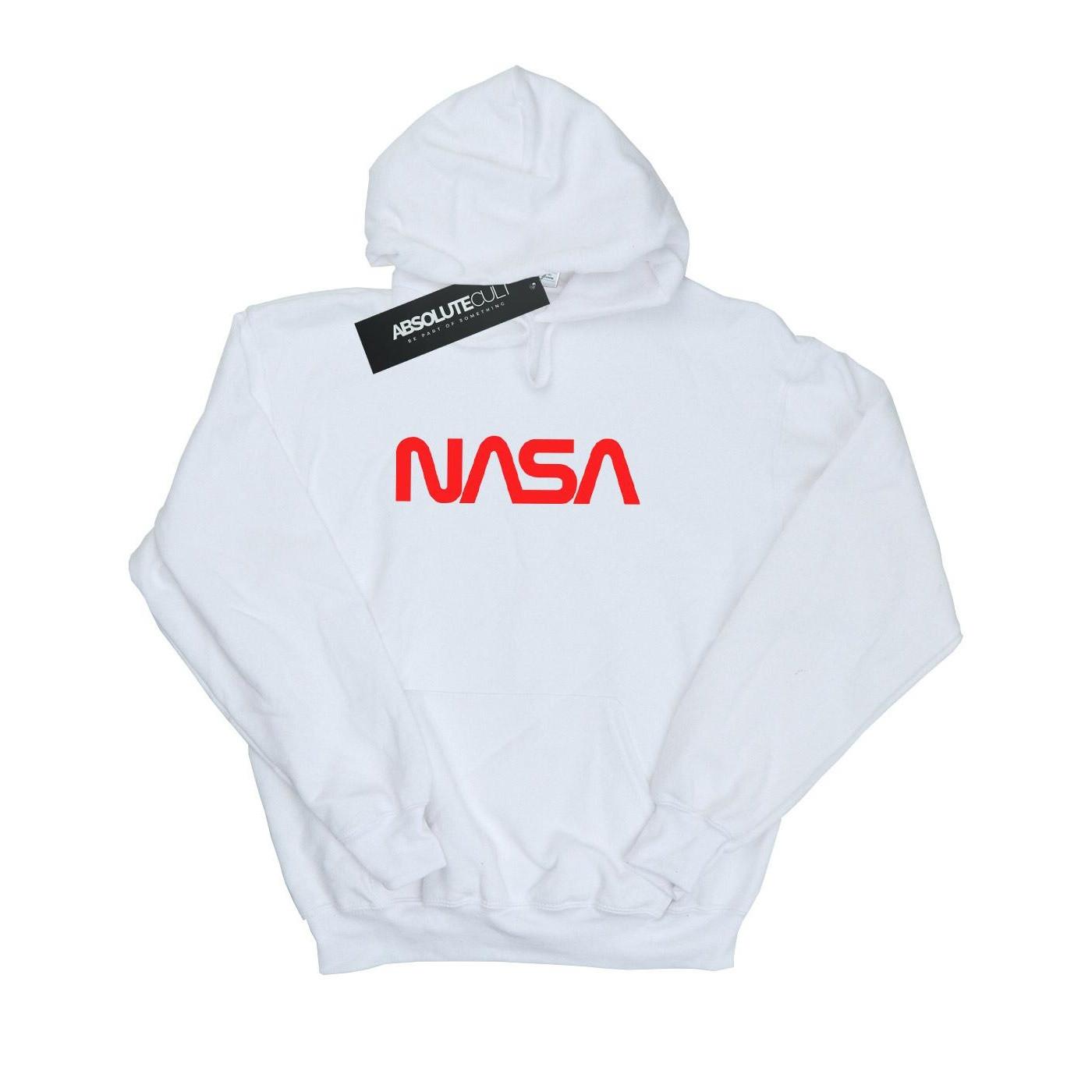 Modern Logo Kapuzenpullover Mädchen Weiss 116 von Nasa