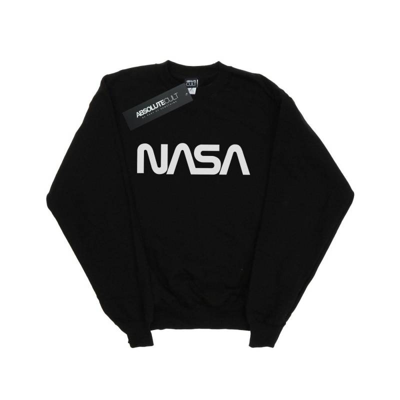 Modern Logo Sweatshirt Jungen Schwarz 128 von Nasa