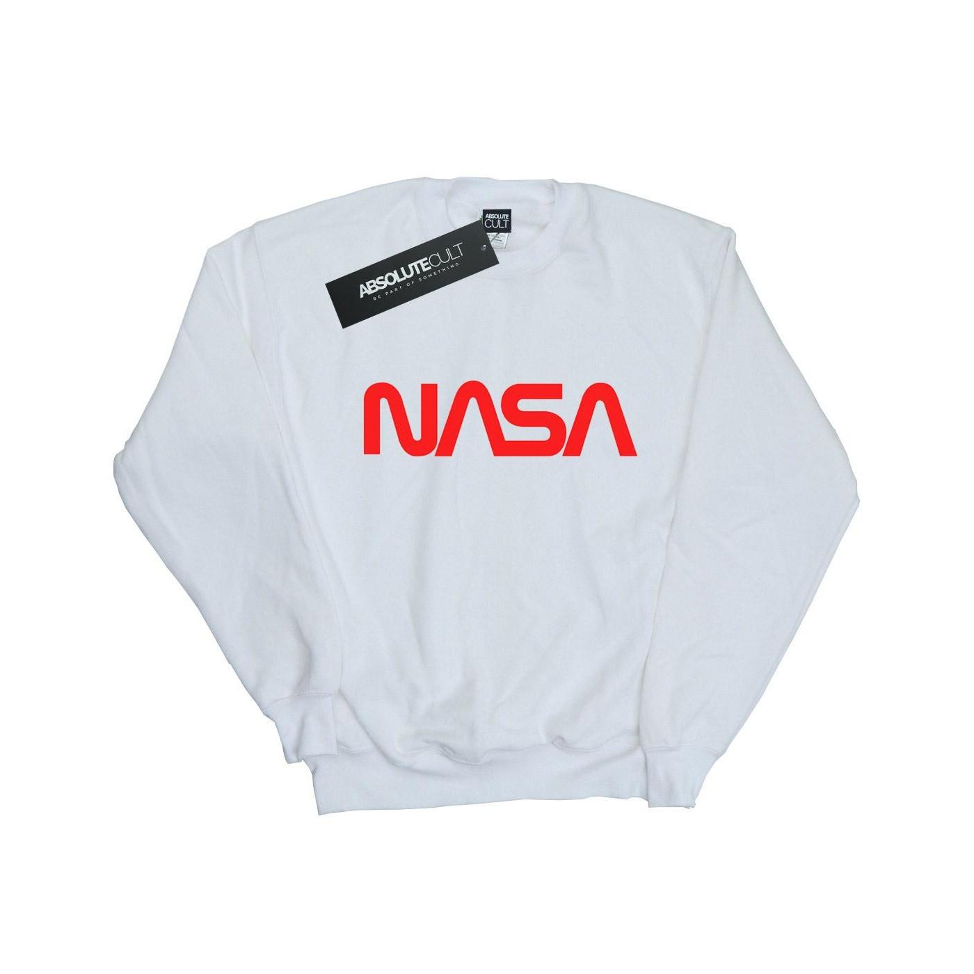 Modern Logo Sweatshirt Jungen Weiss 140/146 von Nasa