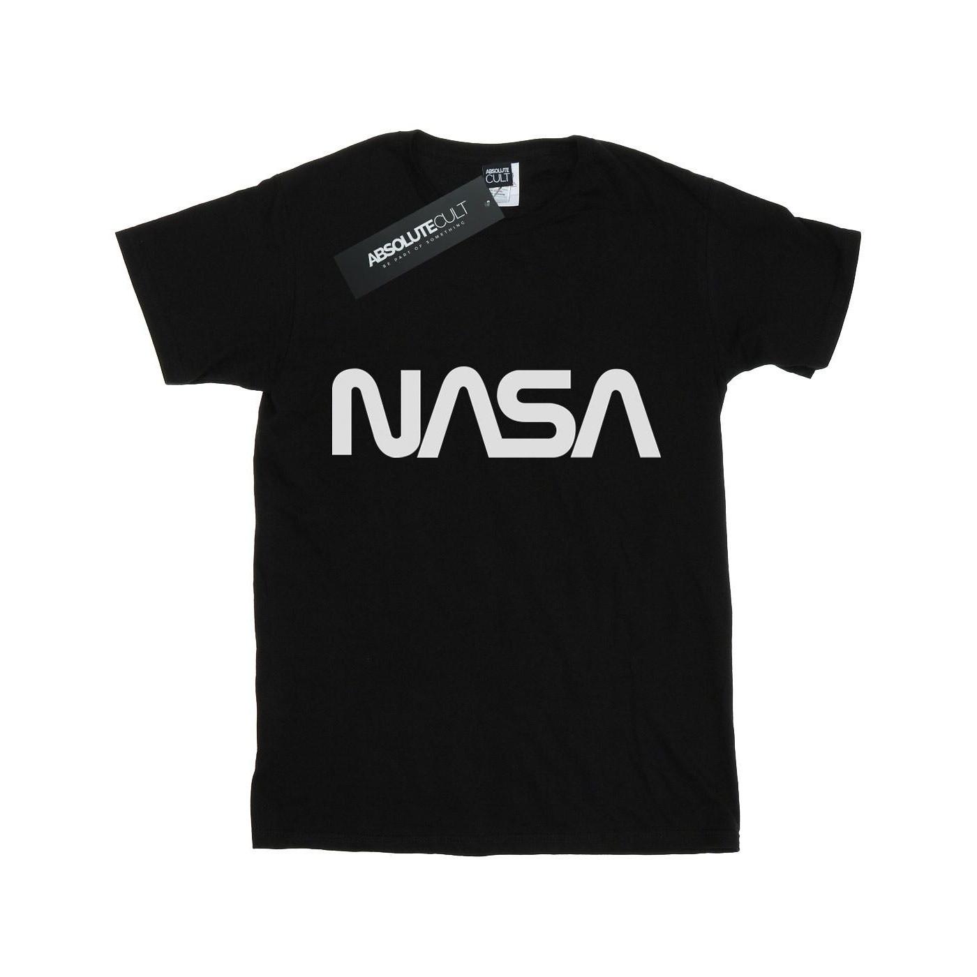 Modern Logo Tshirt Jungen Schwarz 116 von Nasa