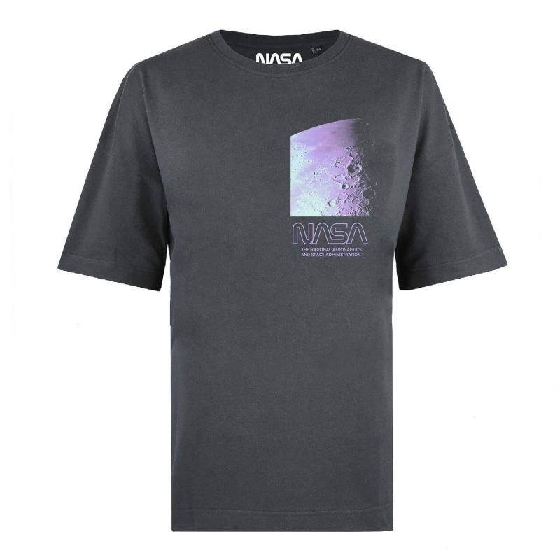 Moon Trip Tshirt Damen Charcoal Black S von Nasa