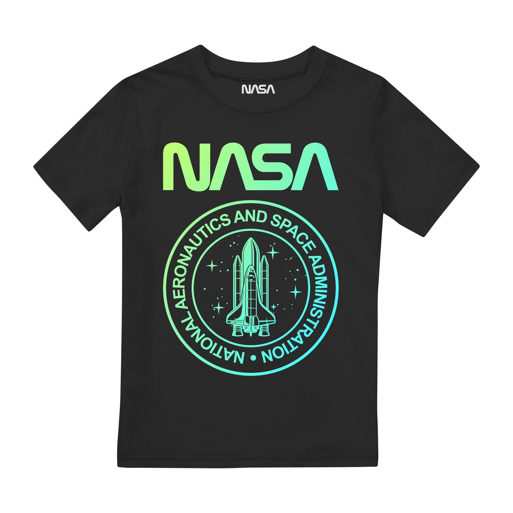 National Emblem Tshirt Jungen Schwarz 128 von Nasa