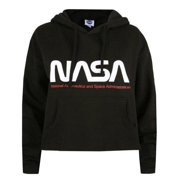 Kapuzenpullover Kurz Geschnitten Damen Schwarz M von Nasa