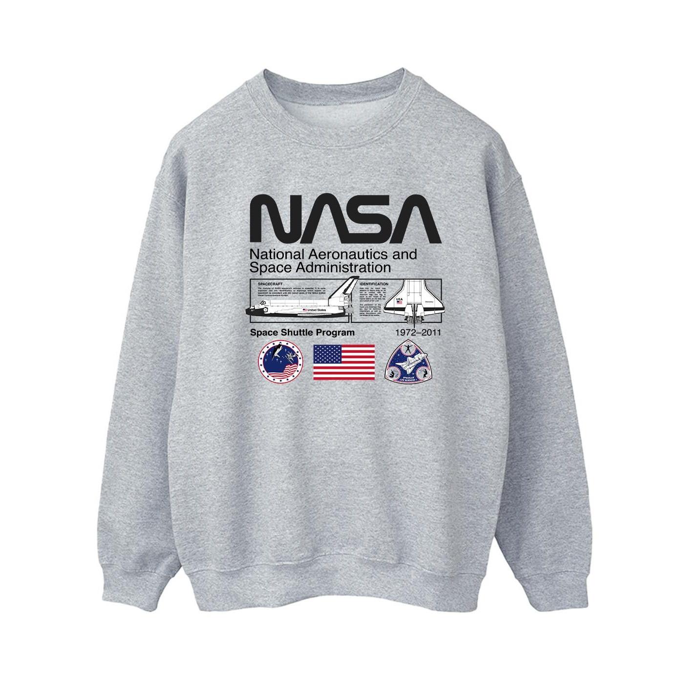 Space Admin Sweatshirt Damen Grau L von Nasa