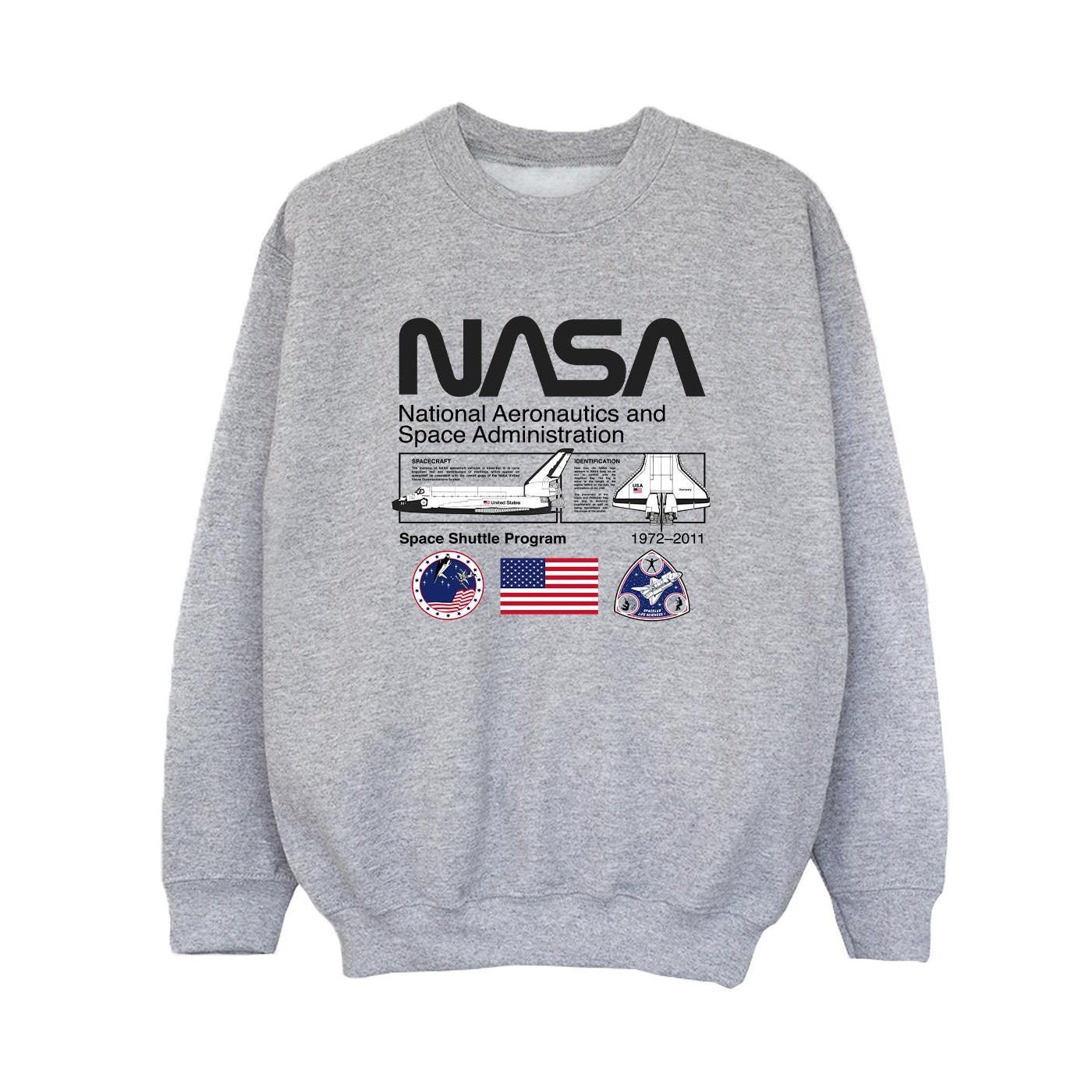 Space Admin Sweatshirt Jungen Grau 116 von Nasa