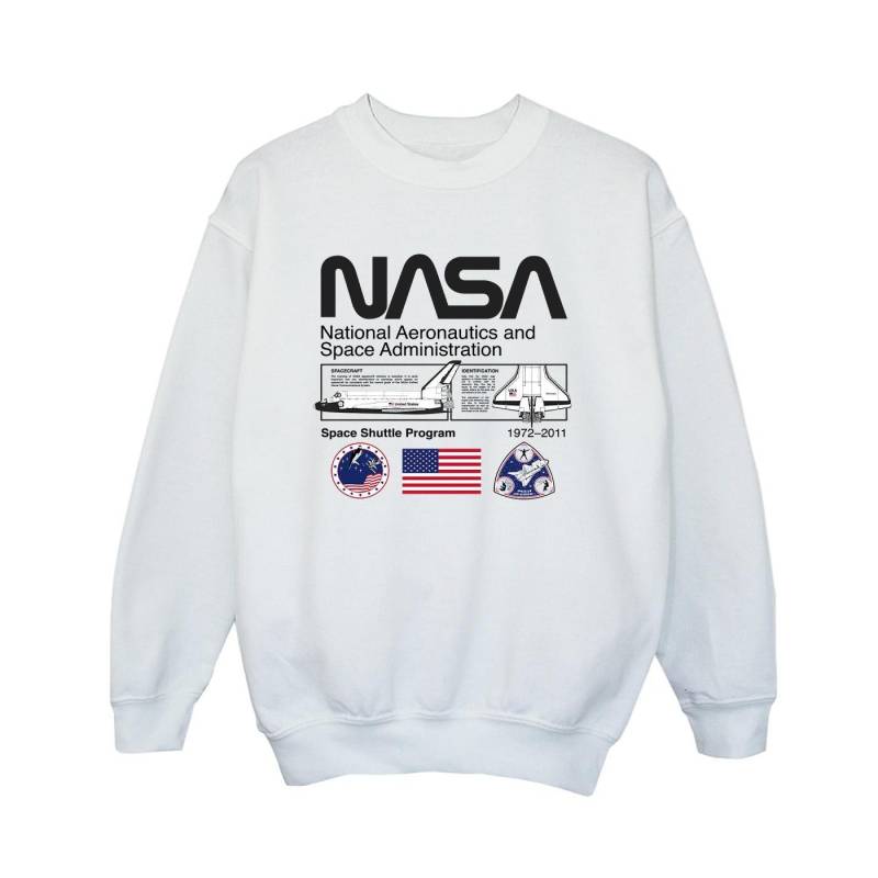 Space Admin Sweatshirt Jungen Weiss 104 von Nasa