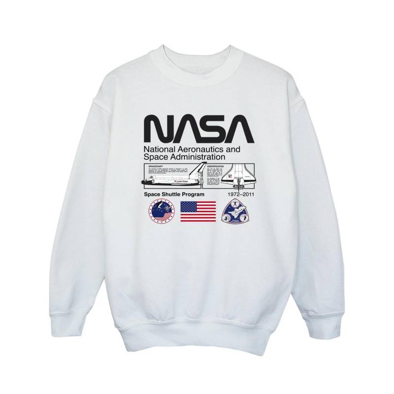 Space Admin Sweatshirt Mädchen Weiss 152-158 von Nasa