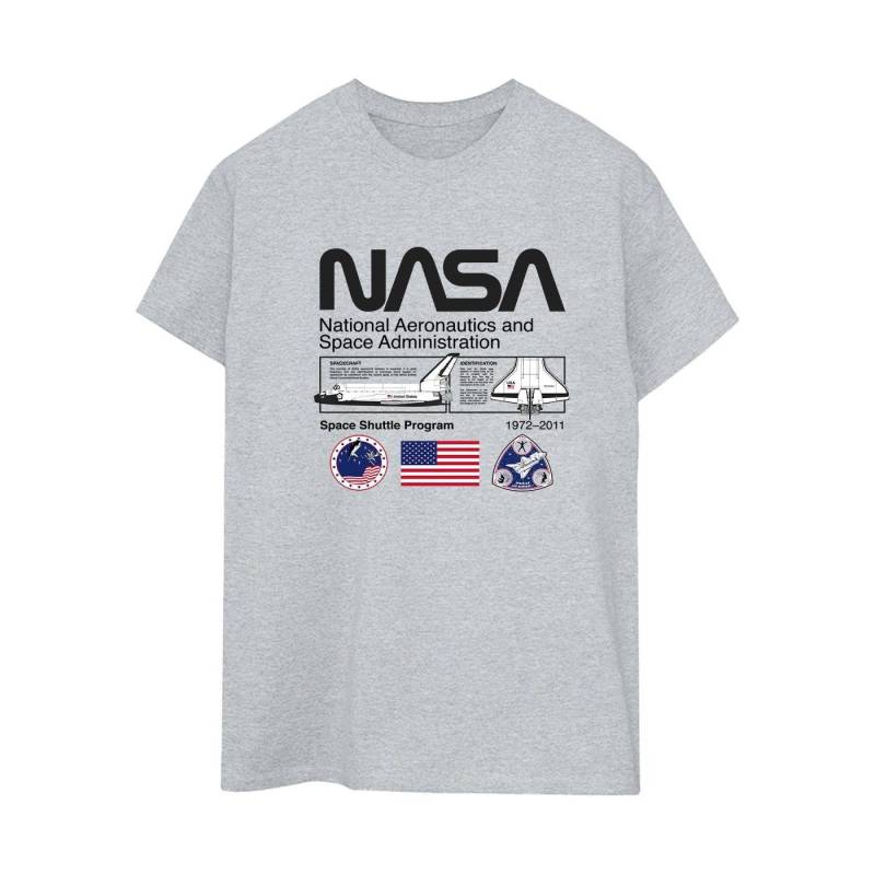 Space Admin Tshirt Damen Grau 3XL von Nasa