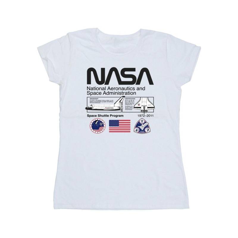 Space Admin Tshirt Damen Weiss S von Nasa