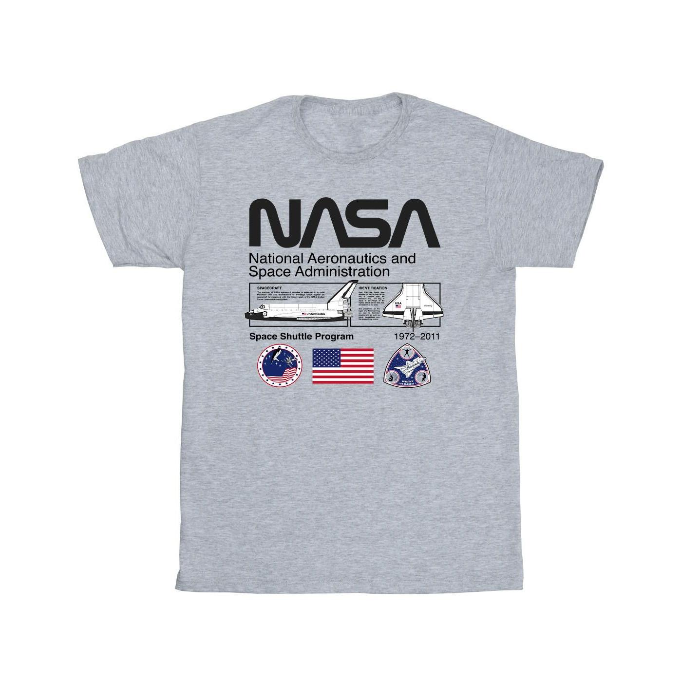 Space Admin Tshirt Mädchen Grau 104 von Nasa