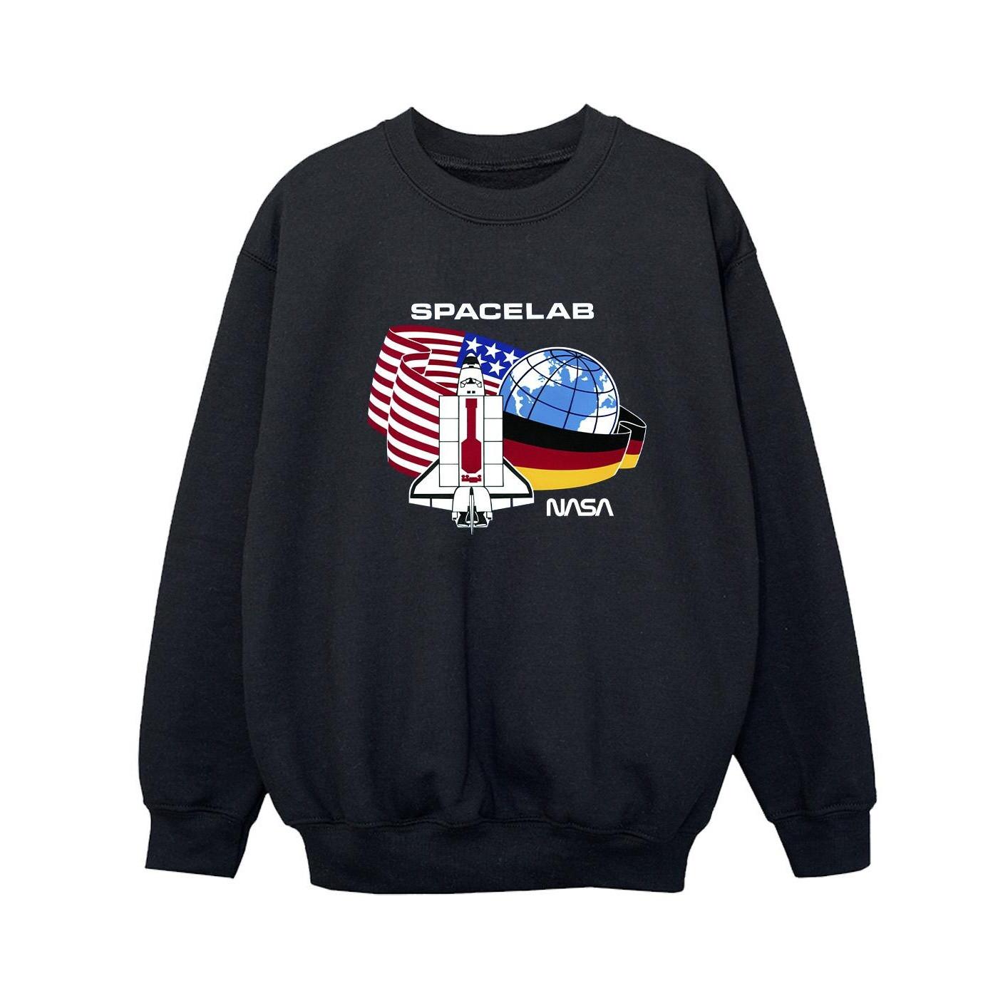 Space Lab Sweatshirt Jungen Schwarz 116 von Nasa