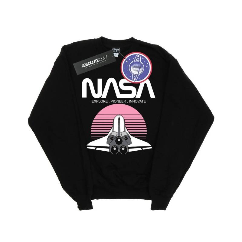 Space Shuttle Sunset Sweatshirt Damen Schwarz S von Nasa