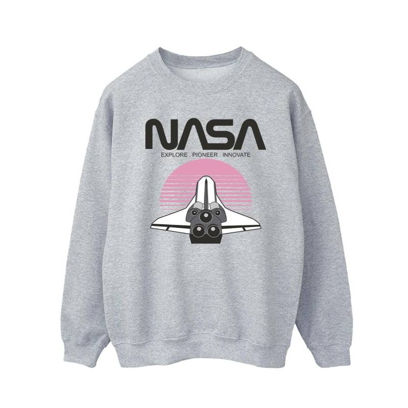 Space Shuttle Sunset Sweatshirt Herren Grau S von Nasa