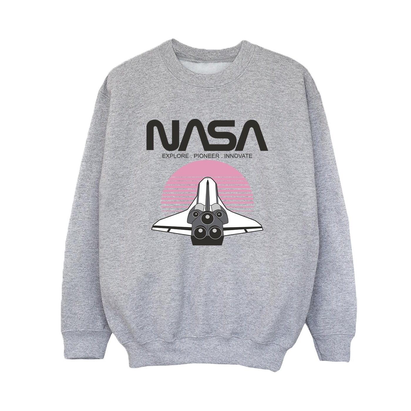 Space Shuttle Sunset Sweatshirt Jungen Grau 140/146 von Nasa