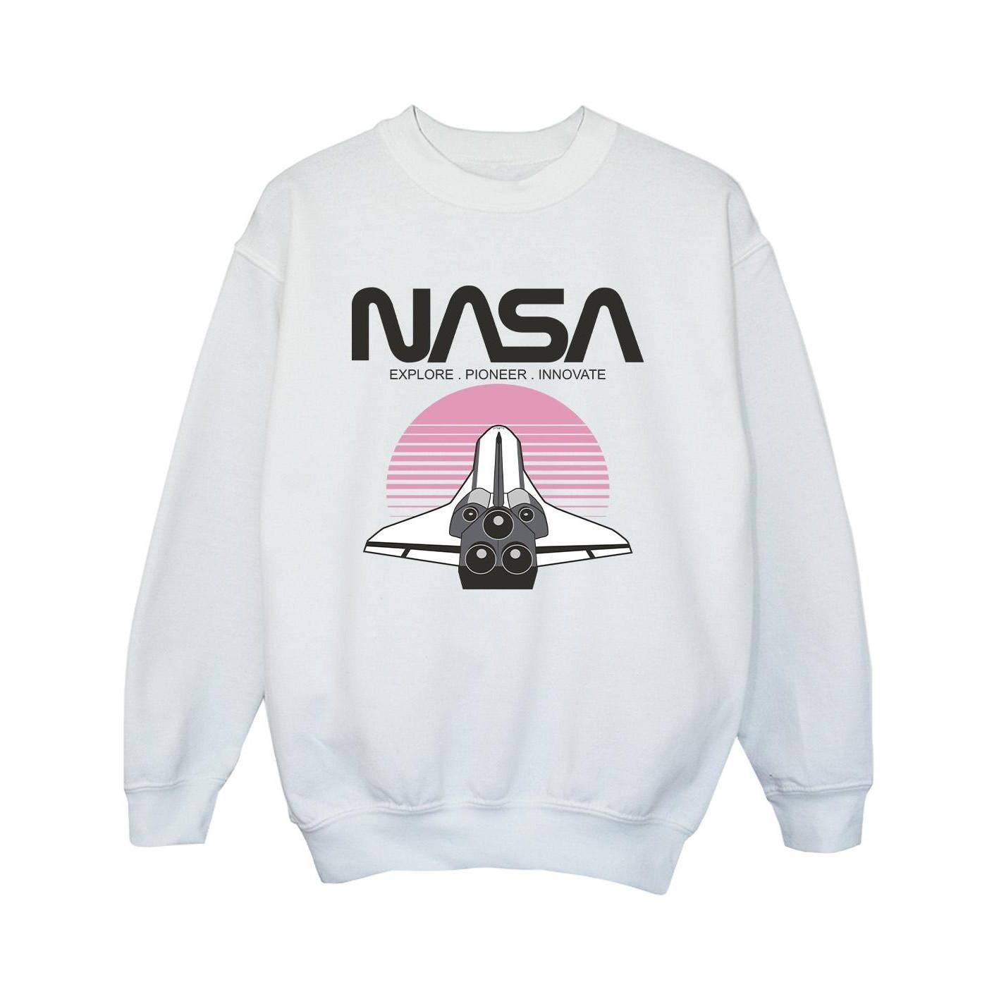 Nasa - Sweatshirt, 104, Weiss von Nasa