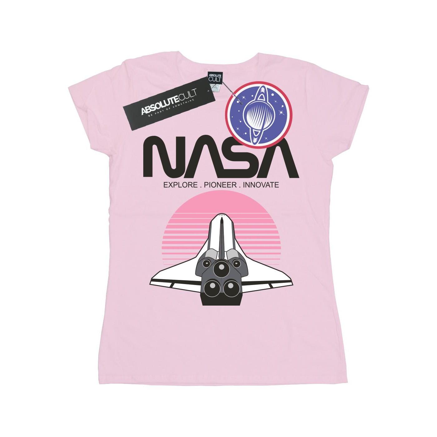 Space Shuttle Sunset Tshirt Damen Pink XXL von Nasa