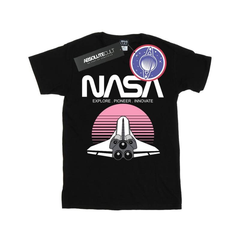 Space Shuttle Sunset Tshirt Damen Schwarz 3XL von Nasa