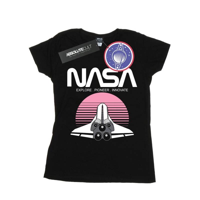 Space Shuttle Sunset Tshirt Damen Schwarz S von Nasa