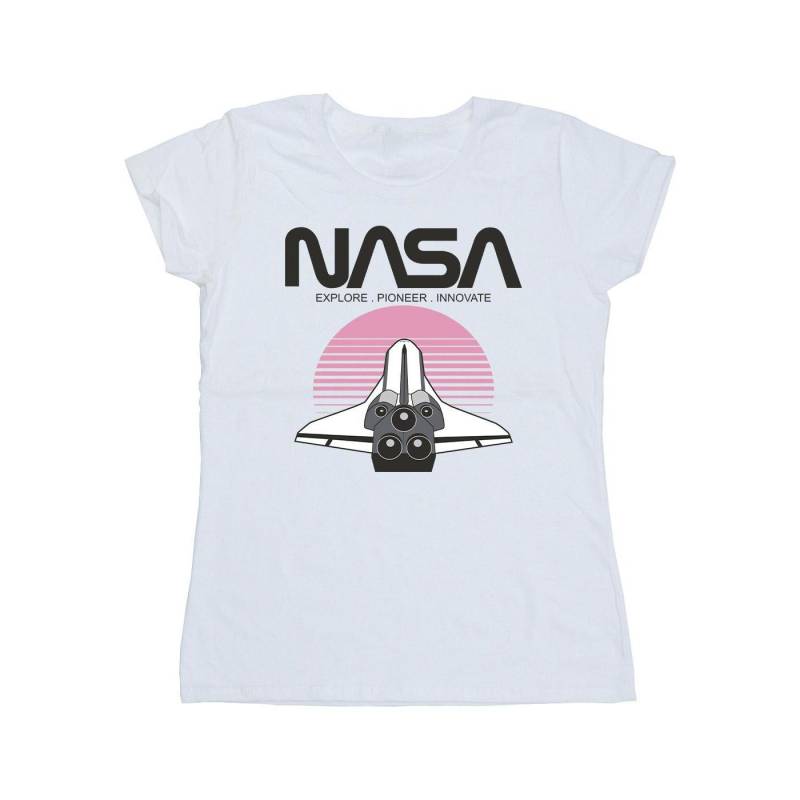 Space Shuttle Sunset Tshirt Damen Weiss M von Nasa