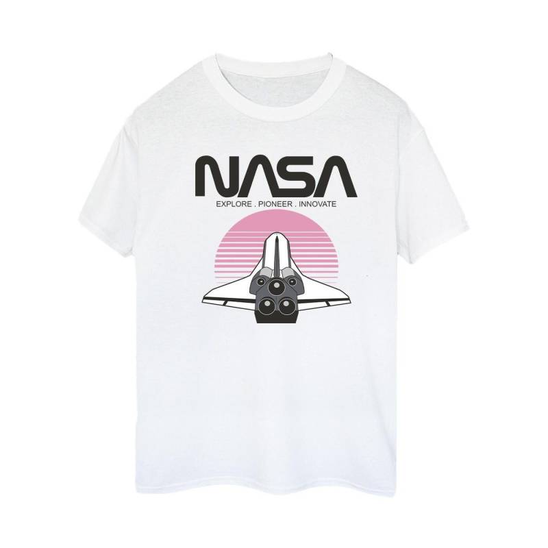 Space Shuttle Sunset Tshirt Damen Weiss XL von Nasa