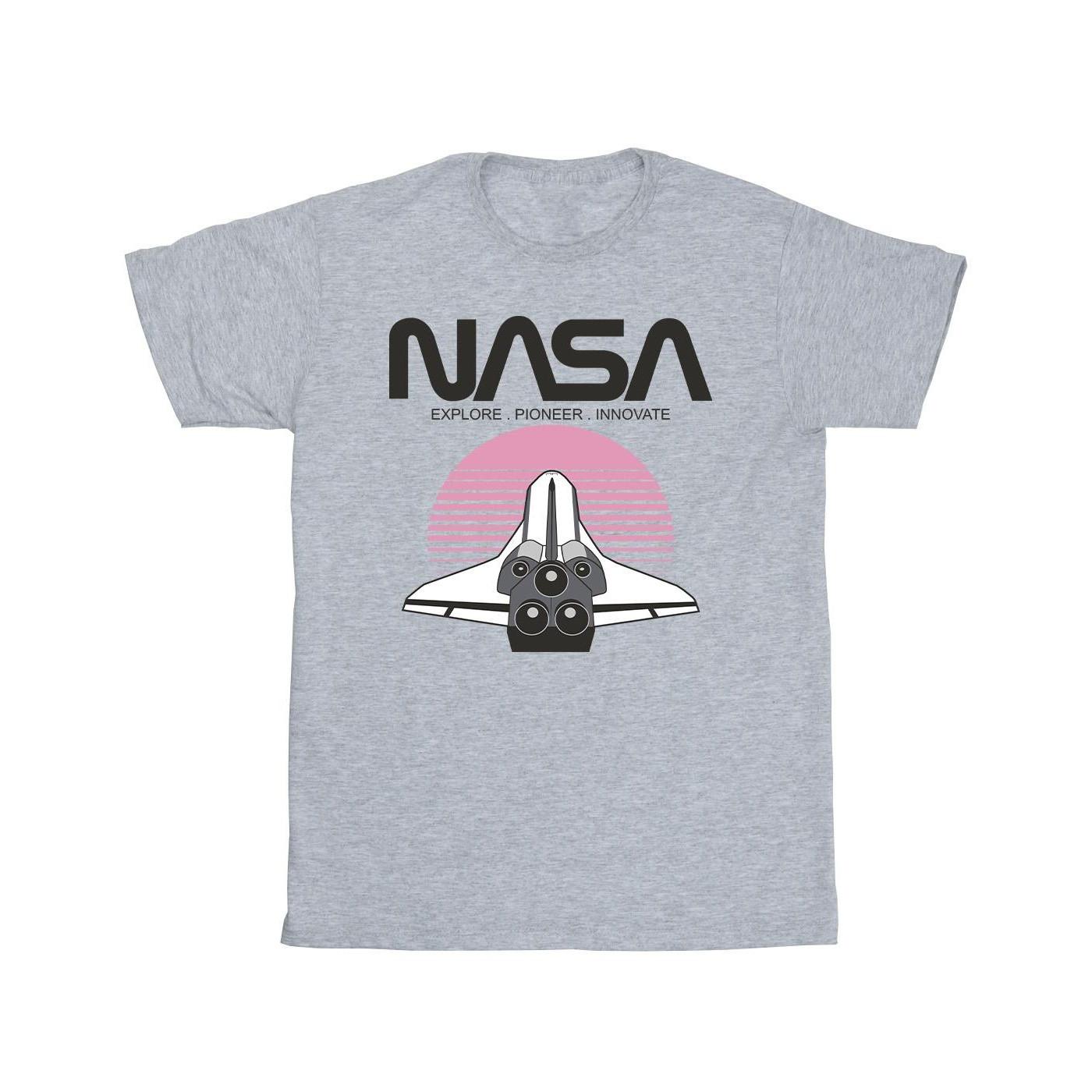 Space Shuttle Sunset Tshirt Herren Grau S von Nasa
