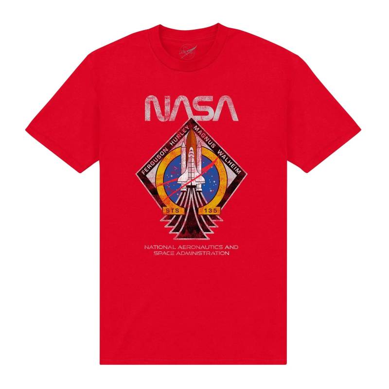 Sts135 Tshirt Herren Rot Bunt 3XL von Nasa