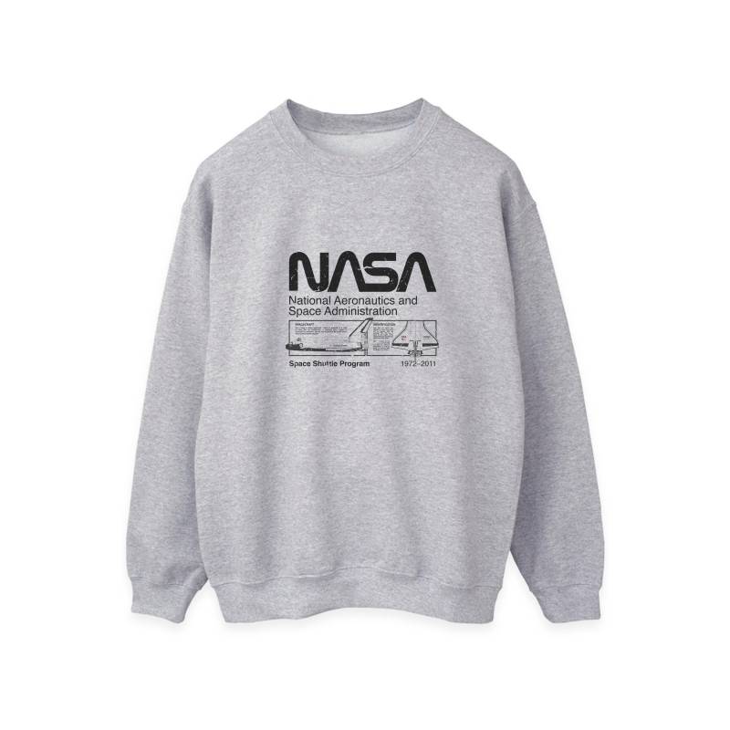 Sweatshirt Damen Grau M von Nasa