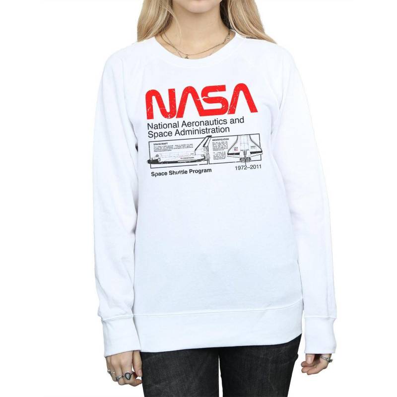 Sweatshirt Damen Weiss L von Nasa