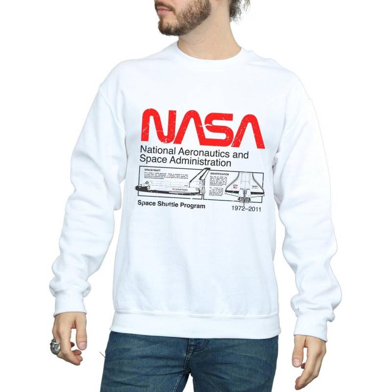 Nasa - Sweatshirt, für Herren, Weiss, Größe M von Nasa