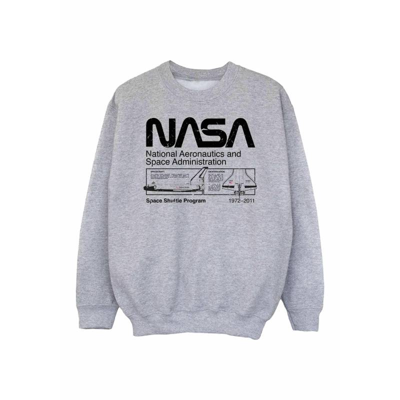 Sweatshirt Jungen Grau 128 von Nasa