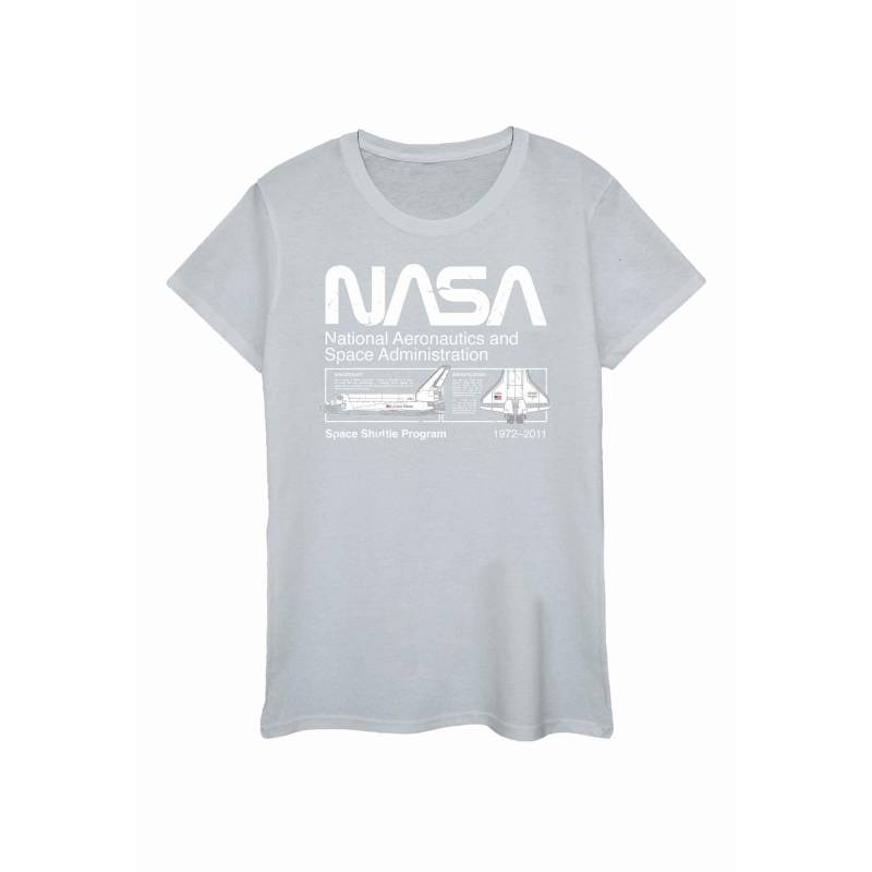 Nasa - TShirt, für Damen, Grau, Größe L von Nasa