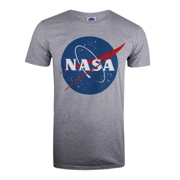 Tshirt Logo Herren Grau S von Nasa