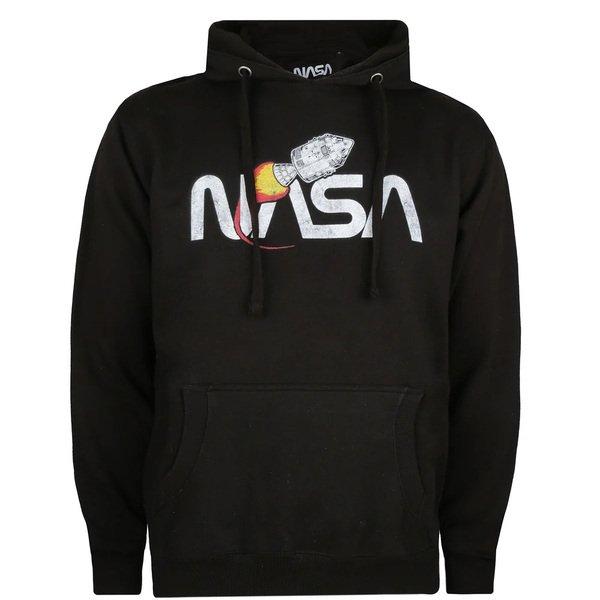 Vintage Rocket Hoodie Zum Überziehen Herren Schwarz L von Nasa