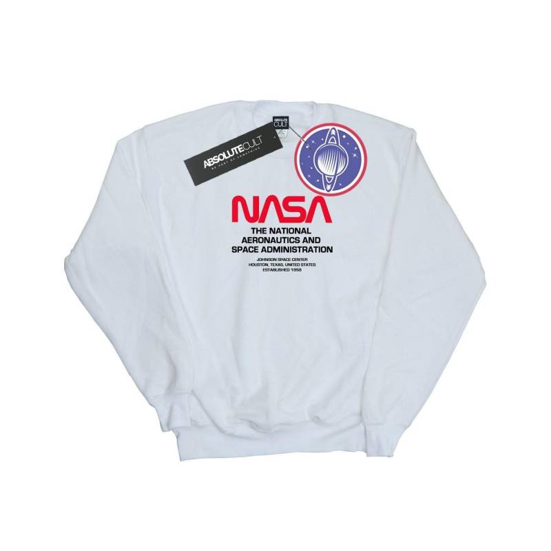 Worm Blurb Sweatshirt Damen Weiss L von Nasa