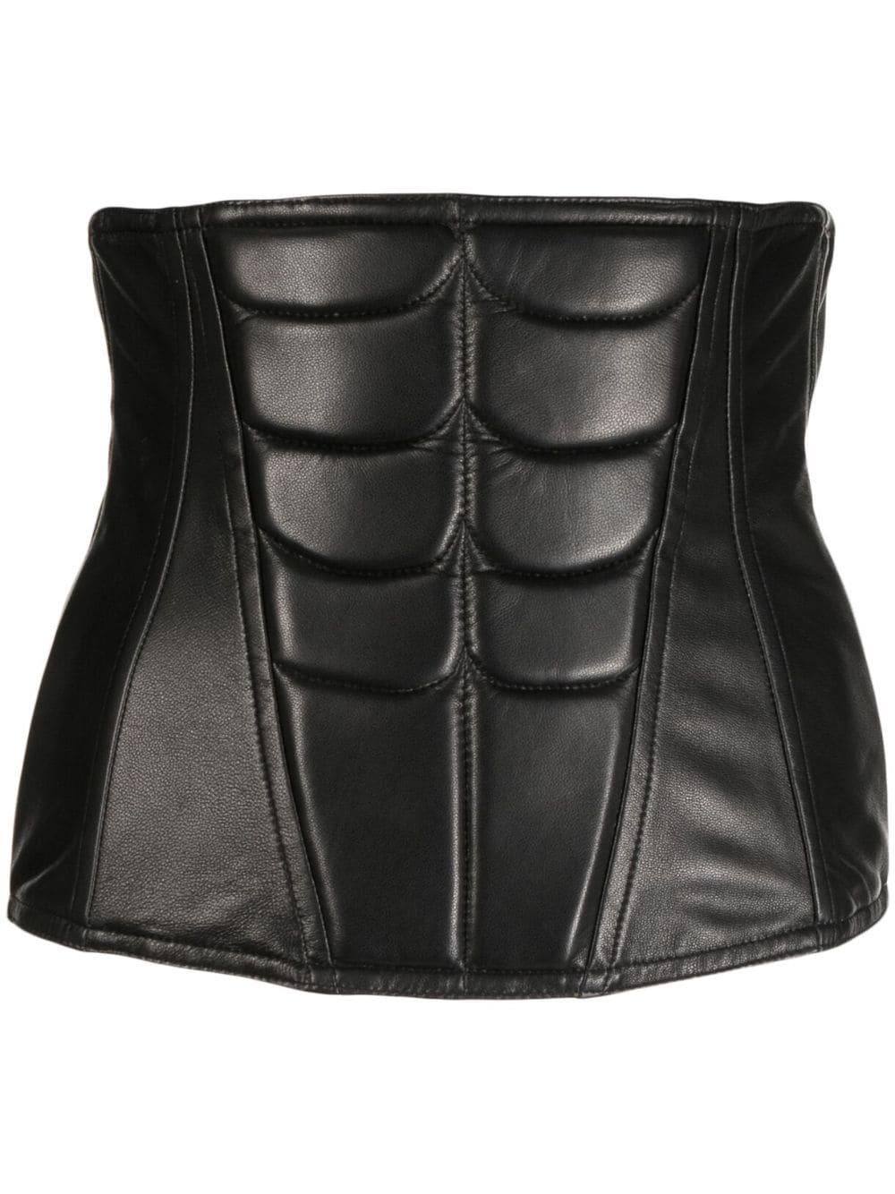 Natasha Zinko Abs leather corset - Black von Natasha Zinko