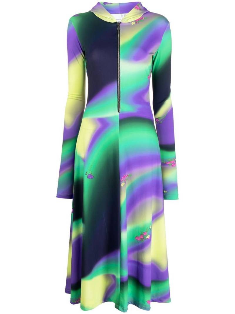 Natasha Zinko Gradient printed hoodie dress - Multicolour von Natasha Zinko