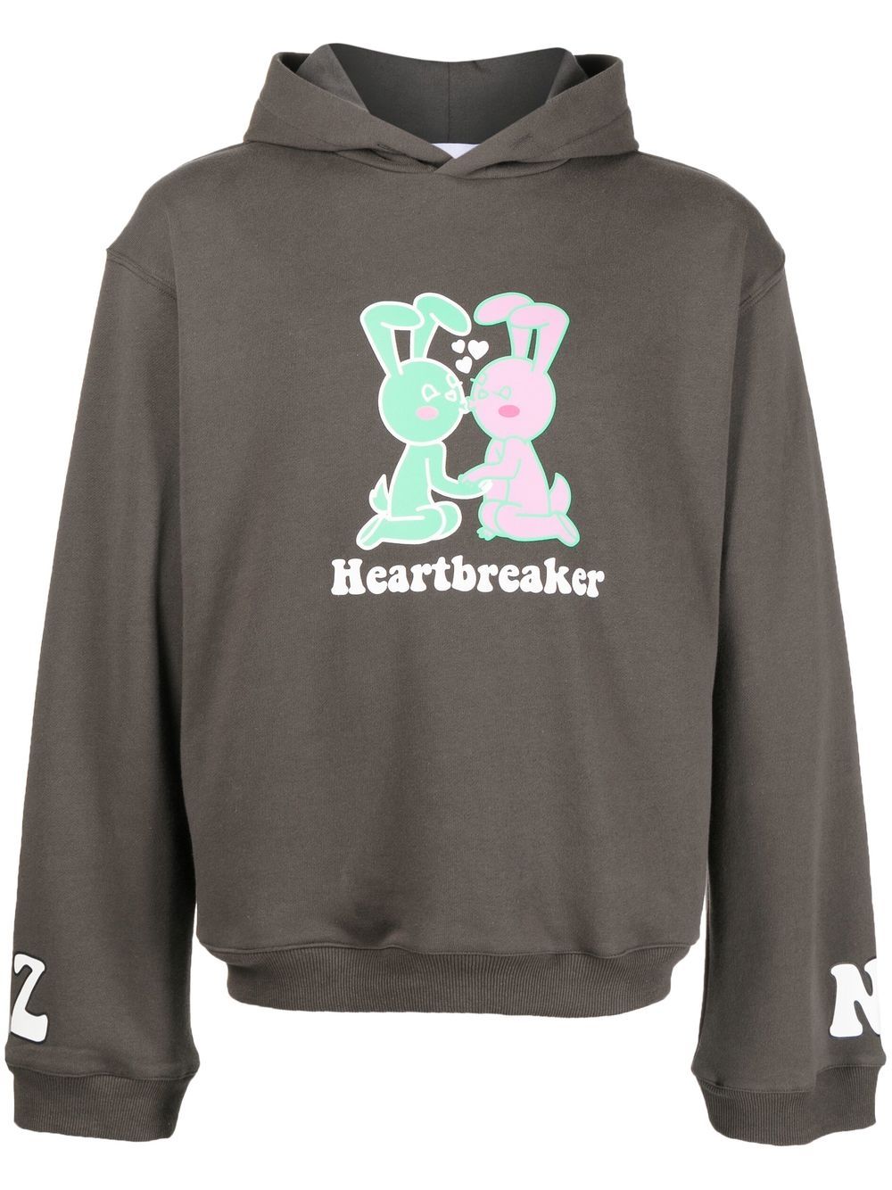 Natasha Zinko Heartbreaker graphic-print hoodie - Grey von Natasha Zinko