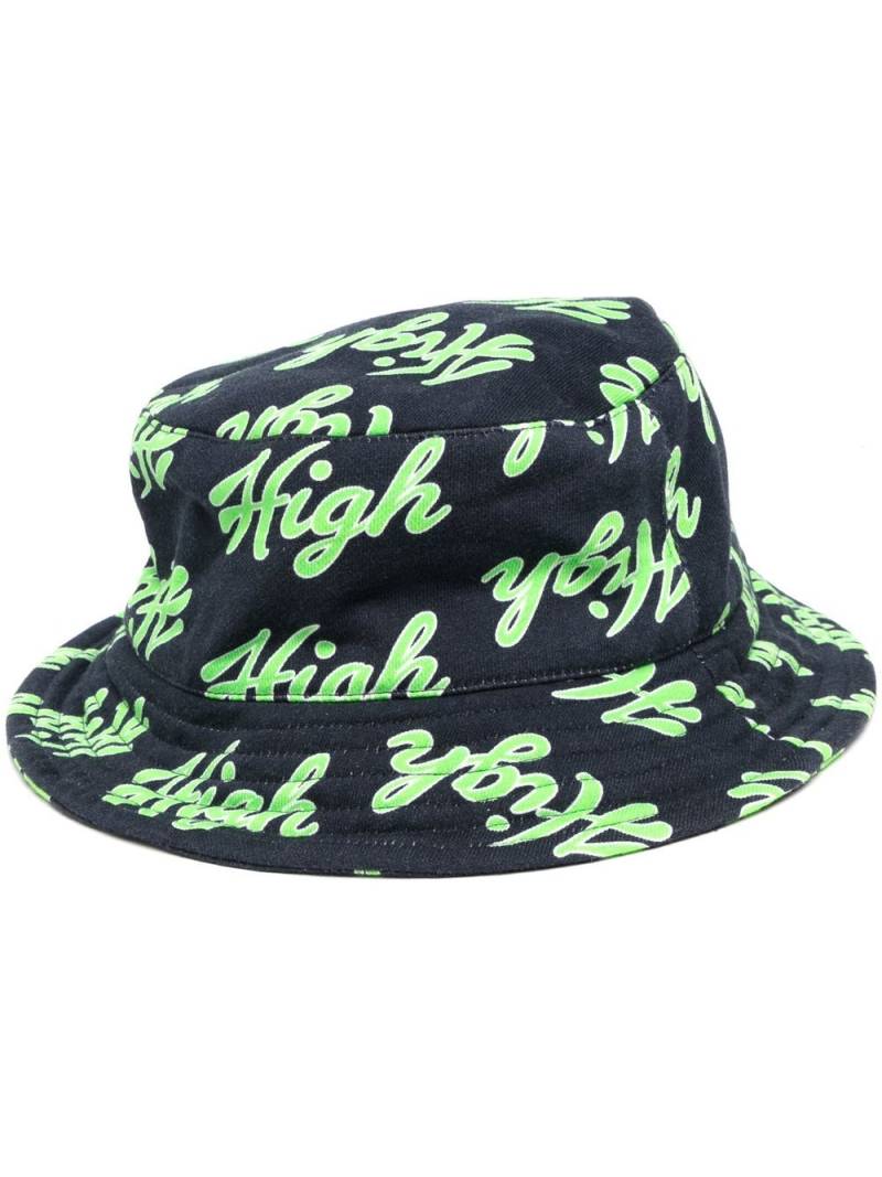 Natasha Zinko High printed bucket hat - Green von Natasha Zinko