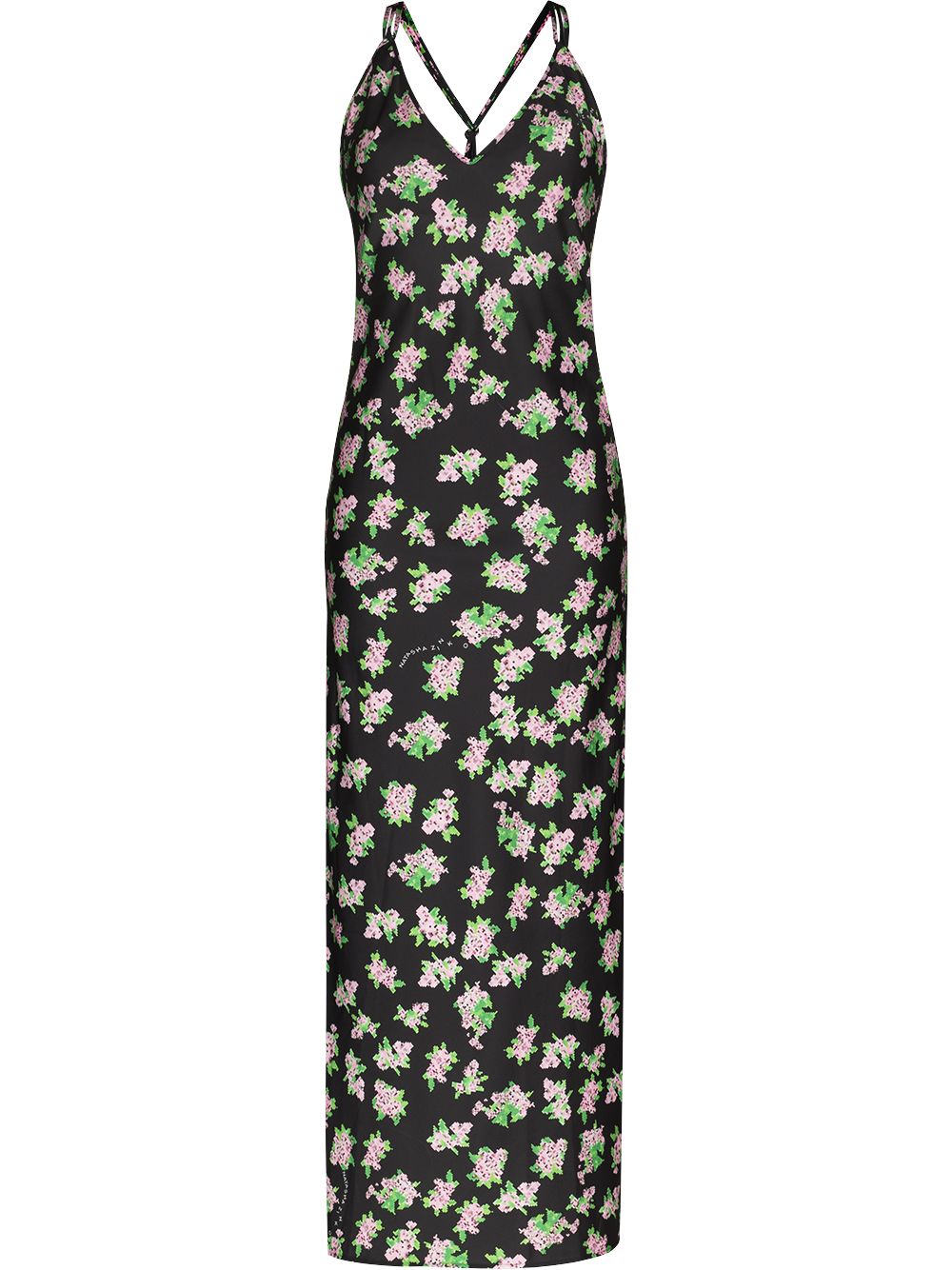 Natasha Zinko floral-print slip dress - Black von Natasha Zinko