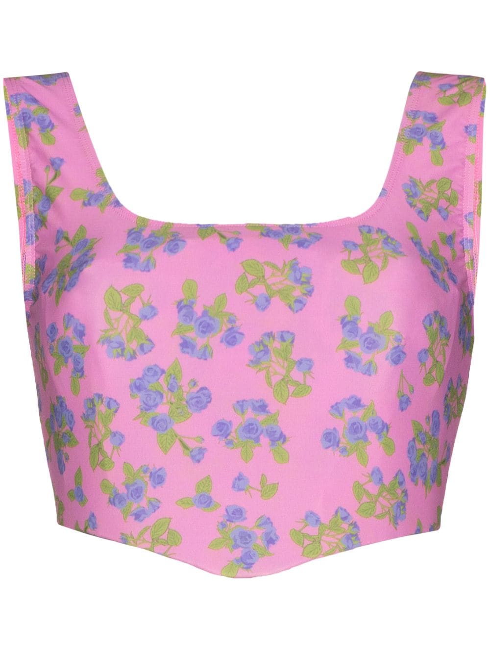 Natasha Zinko floral print corset top - Pink von Natasha Zinko