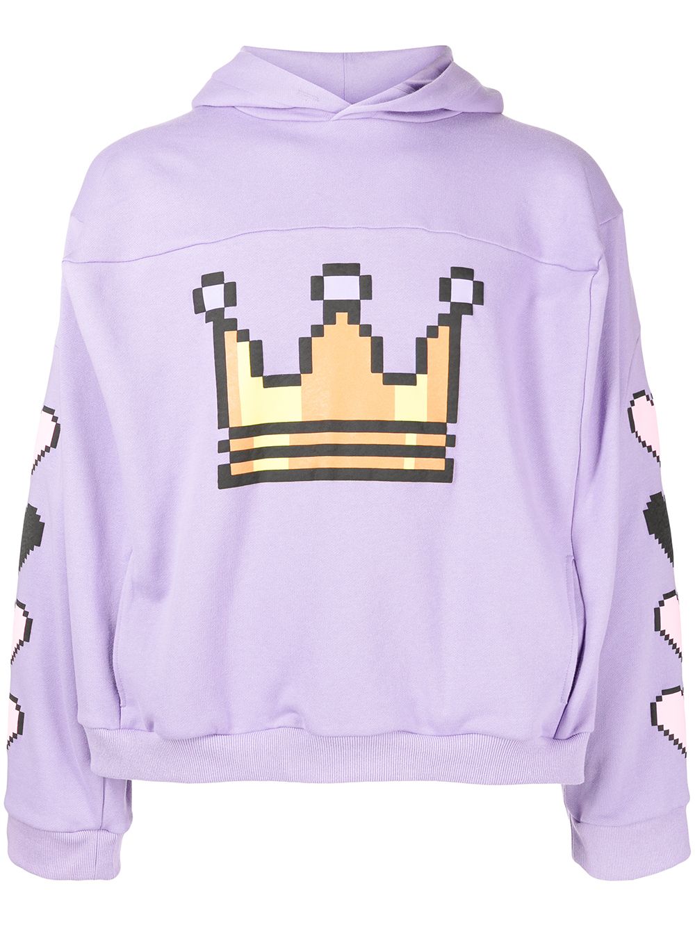 Natasha Zinko Pixel Crown Box Hoodie - Purple von Natasha Zinko