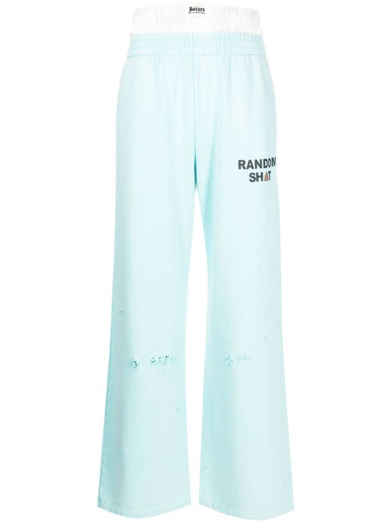 Natasha Zinko Random cotton track pants - Blue von Natasha Zinko