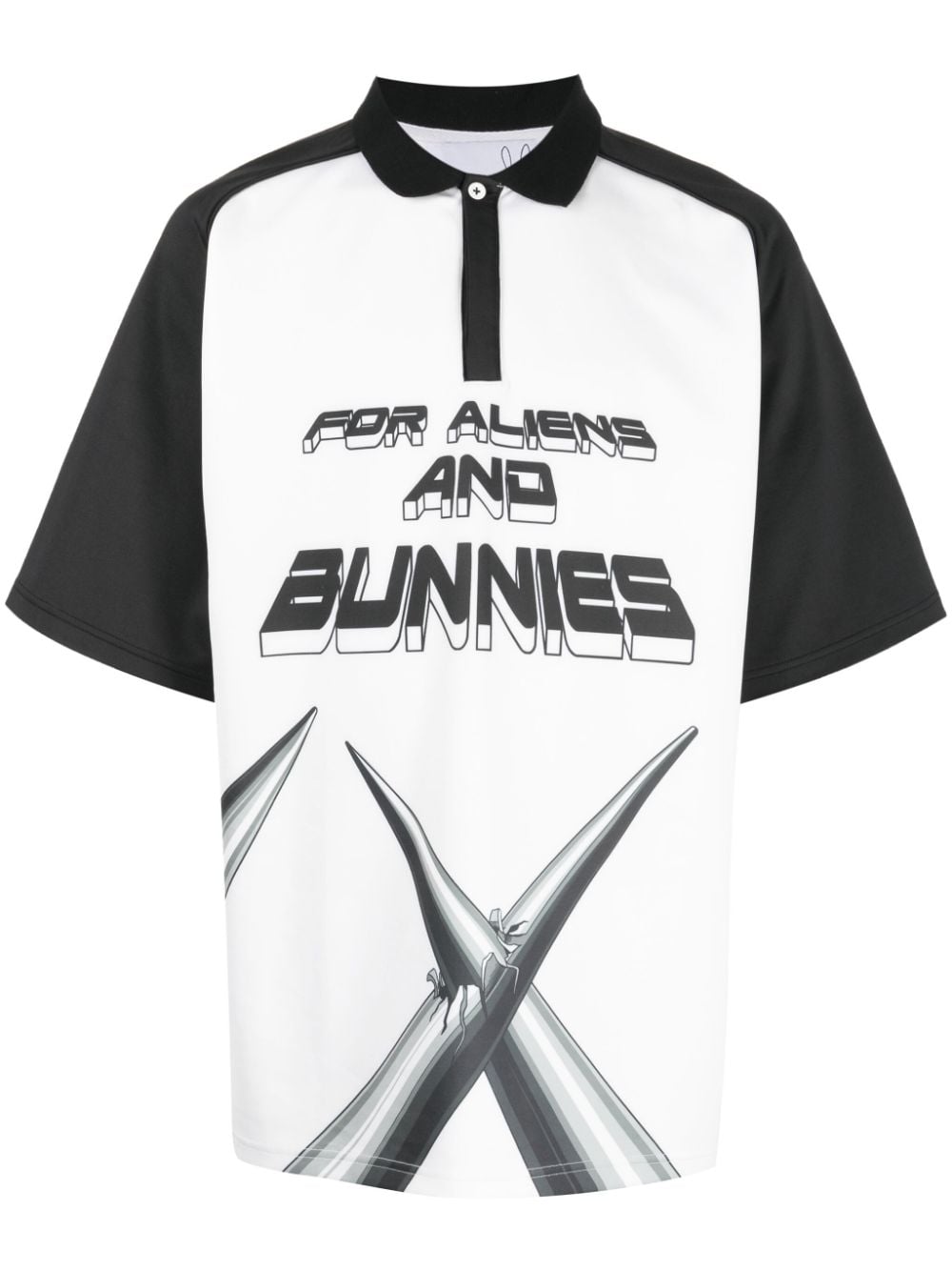 Natasha Zinko Techno For Aliens And Bunnies polo shirt - White von Natasha Zinko