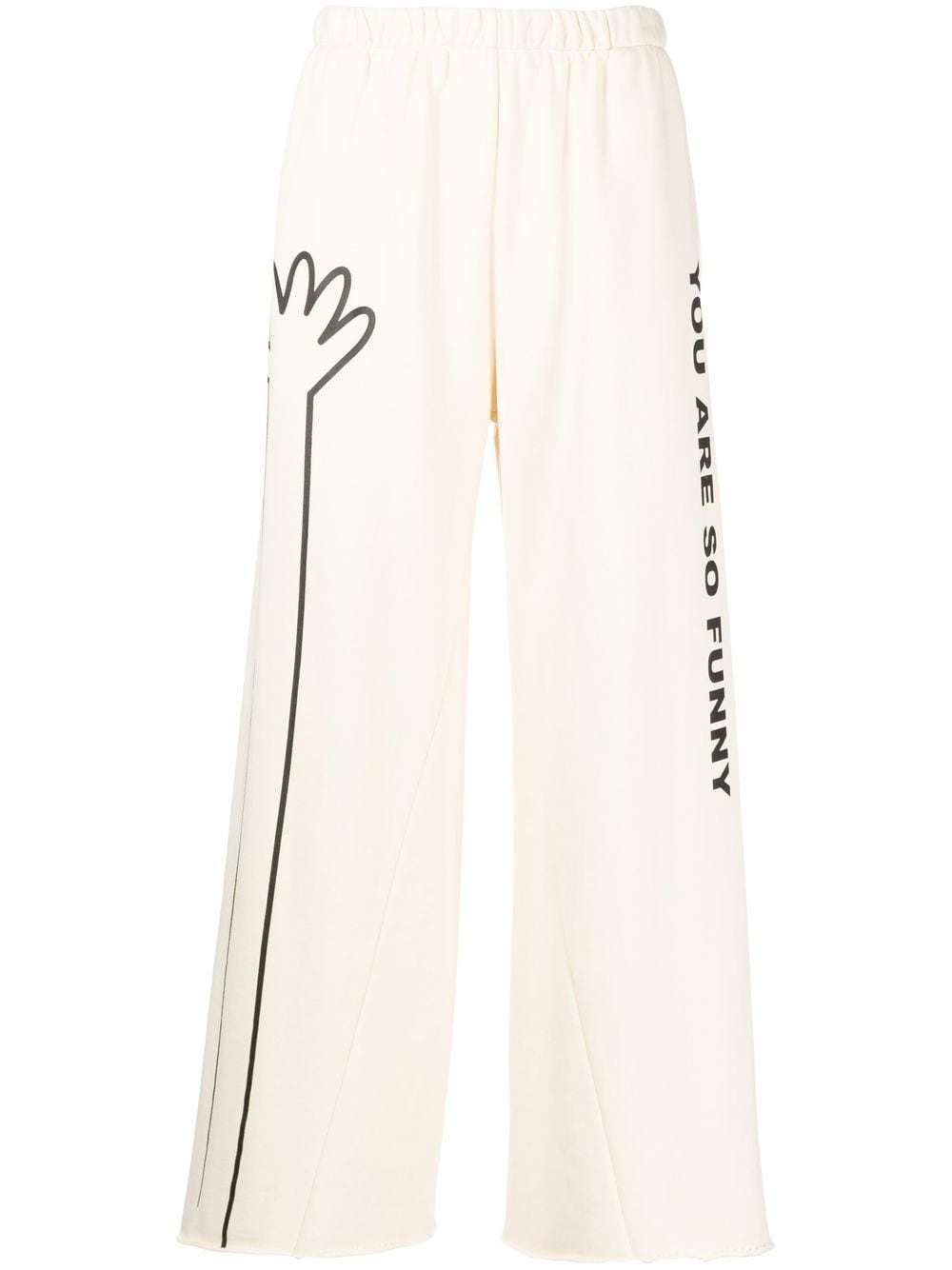 Natasha Zinko You Are So Funny track pants - White von Natasha Zinko