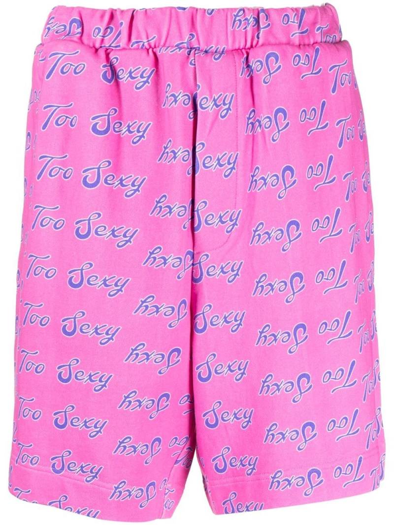 Natasha Zinko all-over Too-Sexy print shorts - Pink von Natasha Zinko